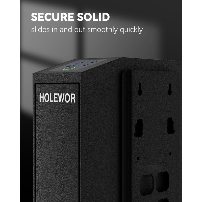 Gun Safe Biometric Pistol Safe Bedside Handgun Case, Slider Fingerprint