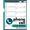 Phone Call Log Book Wide Ruled Spacing: Telephone Message Record