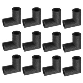 Rebower 12pcs Elbow Insulation Foam Tube Connector 27x42mm 3" Heat Preservation Elbow Foam Pipes [for Tubing Outdoor Water Pipe Protection] - Black