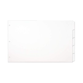 11x17 White 12 Tabbed Dividers Extra Long (24 per Package) with Holes