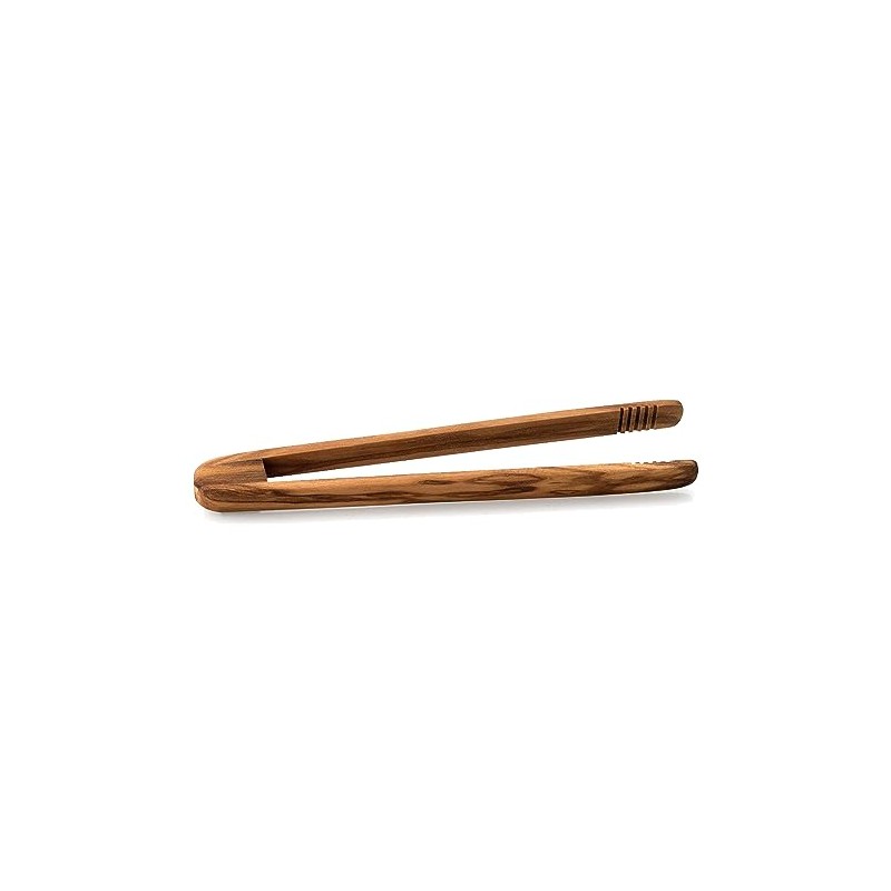 Continenta Gourmetzange aus Olivenholz, geölt, mit einer Länge von 15cm