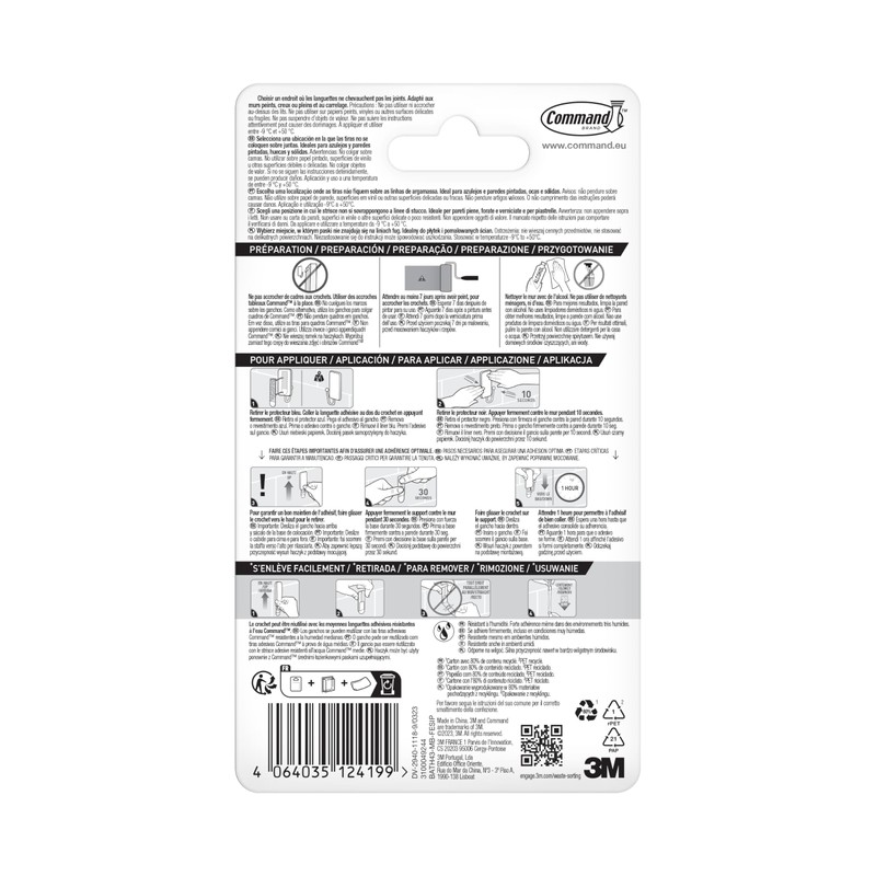 Command BATH43-MB-FESIP Bathroom Medi BATH43, Matt Black, 1 Hook 2