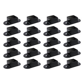 Chinflly Square Post Flange Base,Aluminum Alloy Post Flange Base Floor Post Flange,1.5 x 1.5 Inch Guardrail Flange Post Base Deck Mount Post Fitting