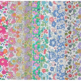10 Liberty Fabric Tana Lawn ™ Bundle, Betsy (25.5 x 25.5 cm)