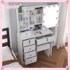 NEW White Vanity Makeup Table Dressing Desk Set w/Stool 10