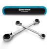 DURATECH 4-in-1 Reversible Ratcheting Box Wrench Set, Double Ring Ratchet