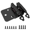 Chibery 10 Pack 1/2" Overlay Cabinet Hinges, Semi-Concealed Hinge, Cabinet