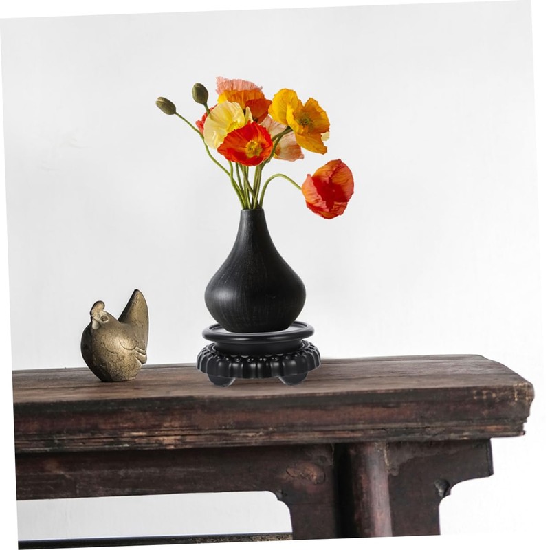 Mipcase Wooden Plant Stand for Kitchen Counter Rustic Flowerpot Display