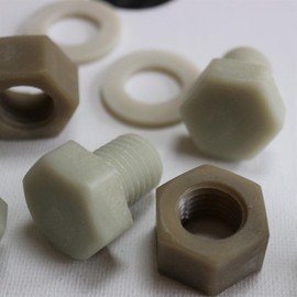 10 x Glass Filled Reinforced Super Nylon Hex Head, M16 x 20mm, Plastic Nuts and Bolts, Washers, Hexagon