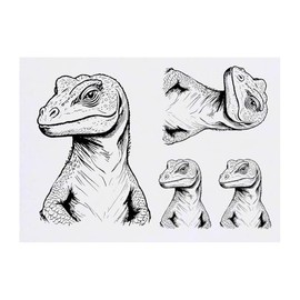 Azeeda 4 x 'Komodo Drache' Temporäre Tattoos - Wasserfest, Hautfreundlich & Ungiftig · Transfers in Verschiedenen Größen (TO00075202)