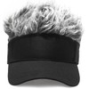 MESU Mens Visor Hat Wig Peaked Baseball Golf Cap with