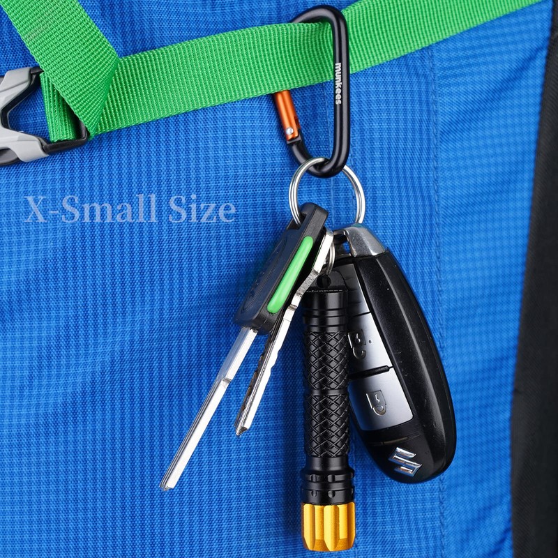 munkees Mosquetón en forma de D para llavero con hebilla