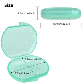 Retainer Case, ARGOMAX Aligner Case, Braces Box, 1 Piece Orthodontic Box (Cyan).