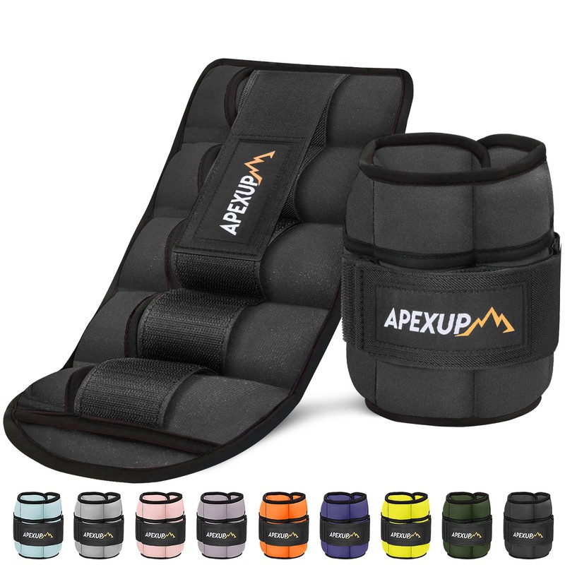APEXUP 10lbs/Pair Adjustable Ankle Weights for Women and Men, Modularized