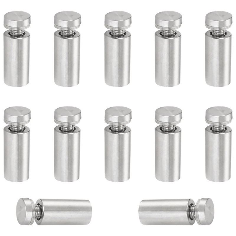 12 PCS Stainless Steel Advertising Nails,Glass Sign Fixings Standoff Bolts