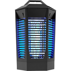 Bug Zapper Outdoor, 30W Mosquito Zapper with Dusk to Dawn Light Sensor, 4200V Electric Bug Zapper Indoor for 2300 Sq Ft Coverage