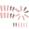 Kit De 24 Uñas Postizas De Gel Francesas A Presión,