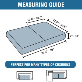 H.VERSAILTEX Fleece Couch Cushion Covers Stretch Loveseat Covers for 2 Cushion Couch Loveseat Covers Comfortable and Durable Fabric (2 Piece Loveseat Cushion Cover, Caramel)