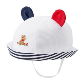 Miki House 41-9101-491 Hat, Baby Food, Made in Japan, UV Protection, Sun Hat, Elastic Included, For Boys and Girls, Newborns, Baby Preparation, Baby Clothes, Children's Clothes, Children's Clothes,