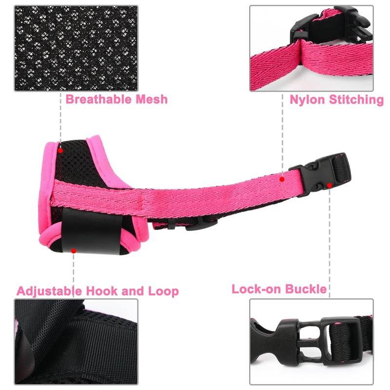 LUCKYPAW Dog Muzzle Anti Biting Barking and Chewing with Comfortable