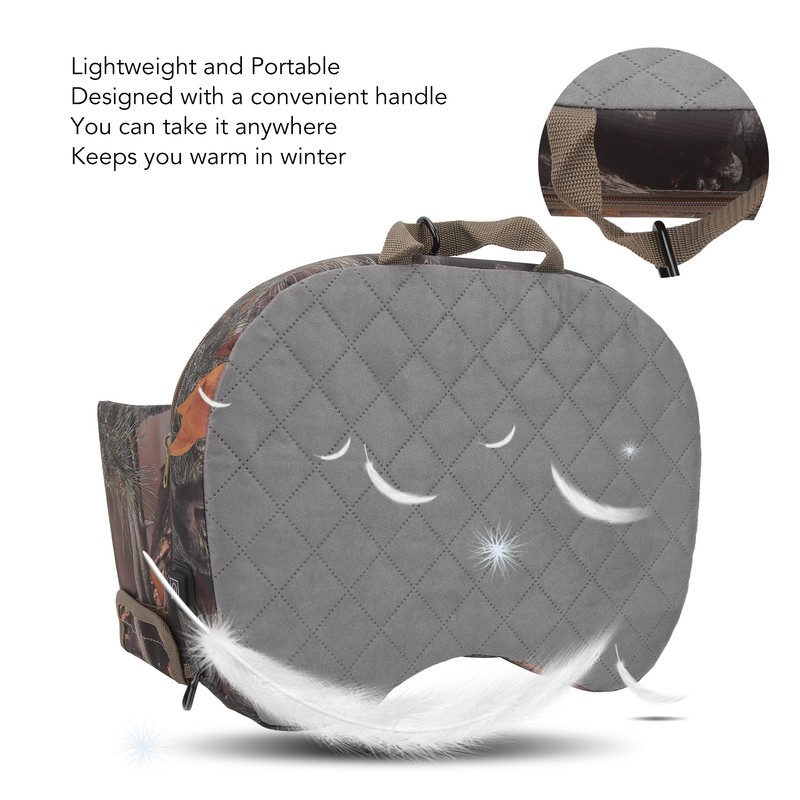 Portable Heating Cushion 3 Gears Soft Camouflage Outdoor Heated Seat