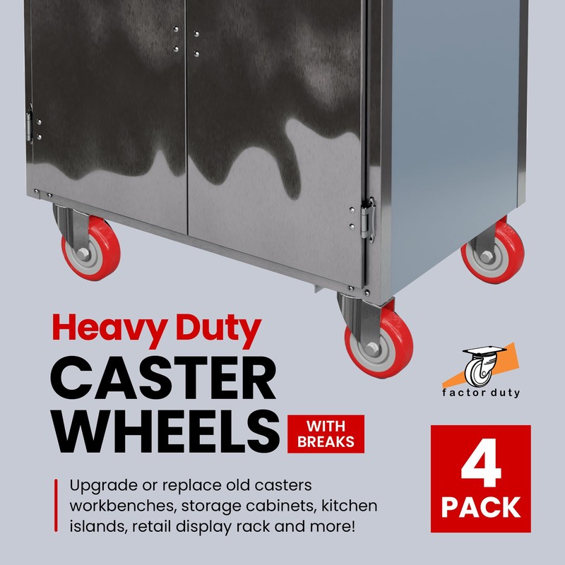 Online Best Service 4 Pack Caster Wheels Swivel Plate On