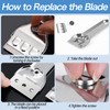 Pack of 100 Blades for Ceramic Hob Scraper, Double-Sided Scraper