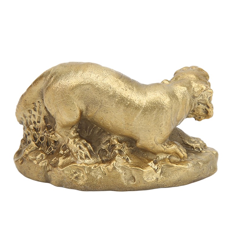Brass Tiger Statue Ferocious Tiger Durable Brass Rustproof Durable Sturdy