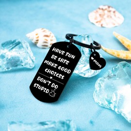 Teen Boys Girls Gifts from Mom Call Your Mom Drive Safe Keychain for Son Daughter Birthday Gifts for Son College Gift for Guys Middle School Graduation Presents & Boy Moms Keychain Accessories