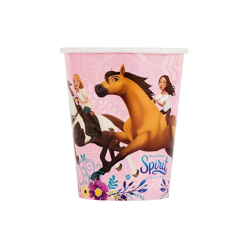 Unique Disposable Paper Cups - 9 Oz, Spirit Riding Free,