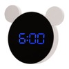 Mirrored Digital Alarm Clock Cute Mice Ear Shape LED Mirror