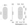 Gedotec Folding Hinge Stainless Steel Folding Table Hinge for Folding