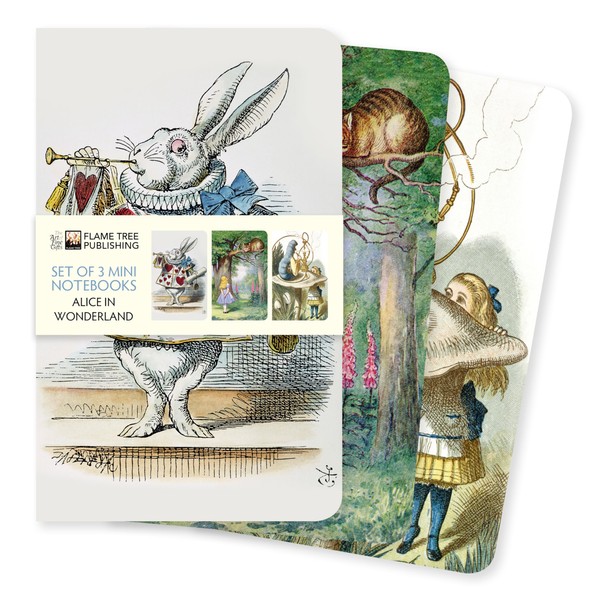 Alice in Wonderland Set of 3 Mini Notebooks (Mini Notebook