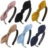 Carede Solid Bow Headbands for Women Twist Knot Headbands Wired