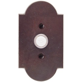 Emtek 2421 4-1/2" Height #1 Style Bronze Lighted Doorbell Rosette from the Sandc, Medium Bronze