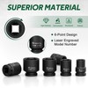 TIWINTUL 3/4 Inch Drive Impact Socket Set, CR-MO Steel, 16