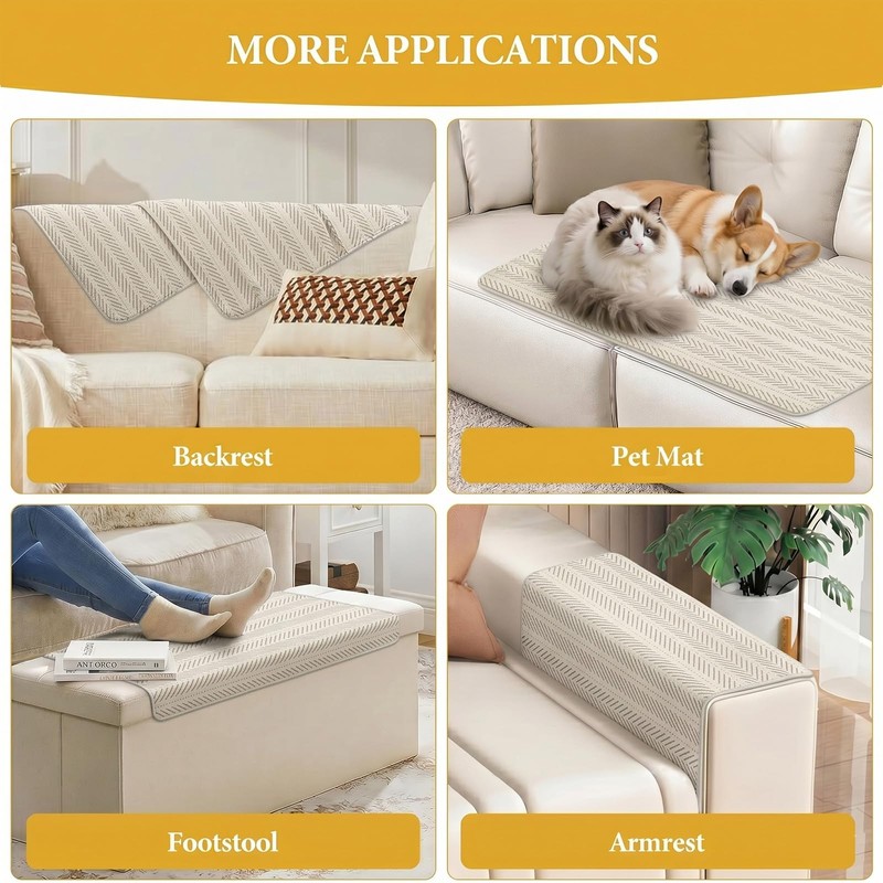 Sofa Armrest Covers, 2PCS Elastic Non Slip Sofa Covers for