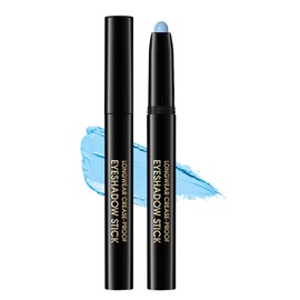 Blue Cream Waterproof Eyeshadow Stick, Long-Lasting Buildable Matte Eye shadow, Highly Pigmented Smooth Crease-Proof Eyeshadow Stick for Eye Makeup & Blush, Vegan Formula& Cruelty-Free for Women-#10