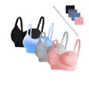 Oliaekd 4 Pieces Pregnancy Nursing Bra Seamless Nursing Bra with