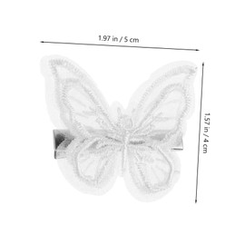 TOVINANNA 5pcs Girls Hair Accessories Butterfly Clips Lace Hairpin Embroidery for Women