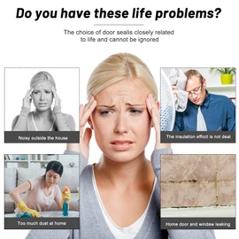 65.6 Feet Door Weather Stripping Self Adhesive Rubber Soundproof Door Seal Strip for Windows Replaceable Cord Weatherstrip Black Door Draft Stopper Card Slot Installation Seals