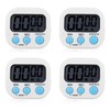SULIVES 4PCS Digital Kitchen Timer Magnetic Backing Stand Timers, LCD