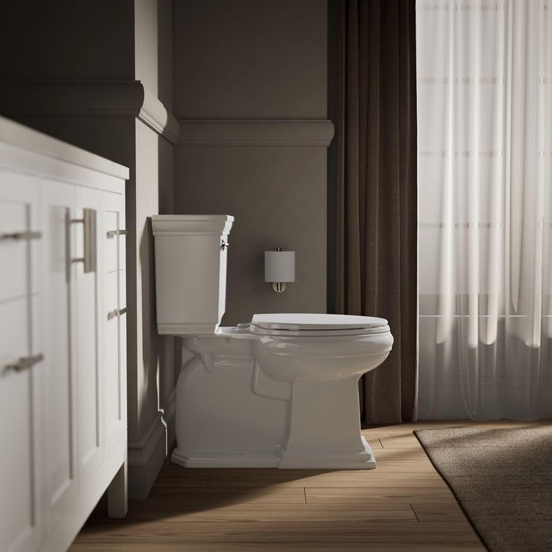 KOHLER K-4774-0 Brevia Elongated White Toilet Seat with Quick-Release Hinges
