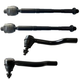 Front Tie Rods FITS for Nissan Pathfinder 2013-2020, for INFINITI QX60 2014-2019, ES801265 ES801266 EV801209 Front Outer and Inner Tie Rod Ends- 4pc Set