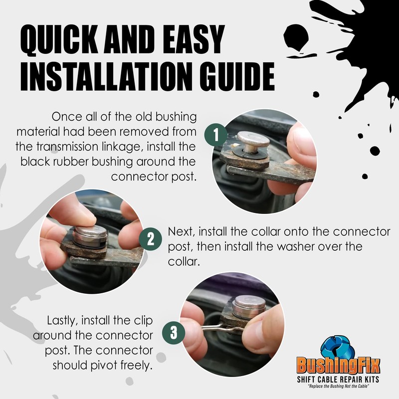 BushingFix RX1Kit Transmission Shift Linkage Repair Kit, Automatic Transmission Shift