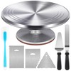 Kootek Aluminium Cake Turntable Set, Baking Tools with Revolving 12"