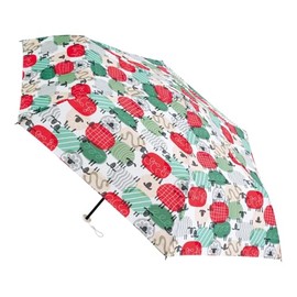 Moonbat [Esta] Rain Umbrella, Folding Umbrella, Women's, Windproof, Commuting to Work or School, Mini Siesta, 31-230-10350-32 Red