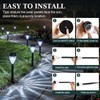 Huquary 50 Pcs Solar Outdoor Pathway Lights Bulk LED Solar