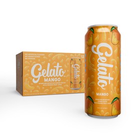 Gelato Mango Sparkling Water - Oxygenated Sparkling Water Packaged in Aluminum Cans - 12 pack (16 fl oz cans)