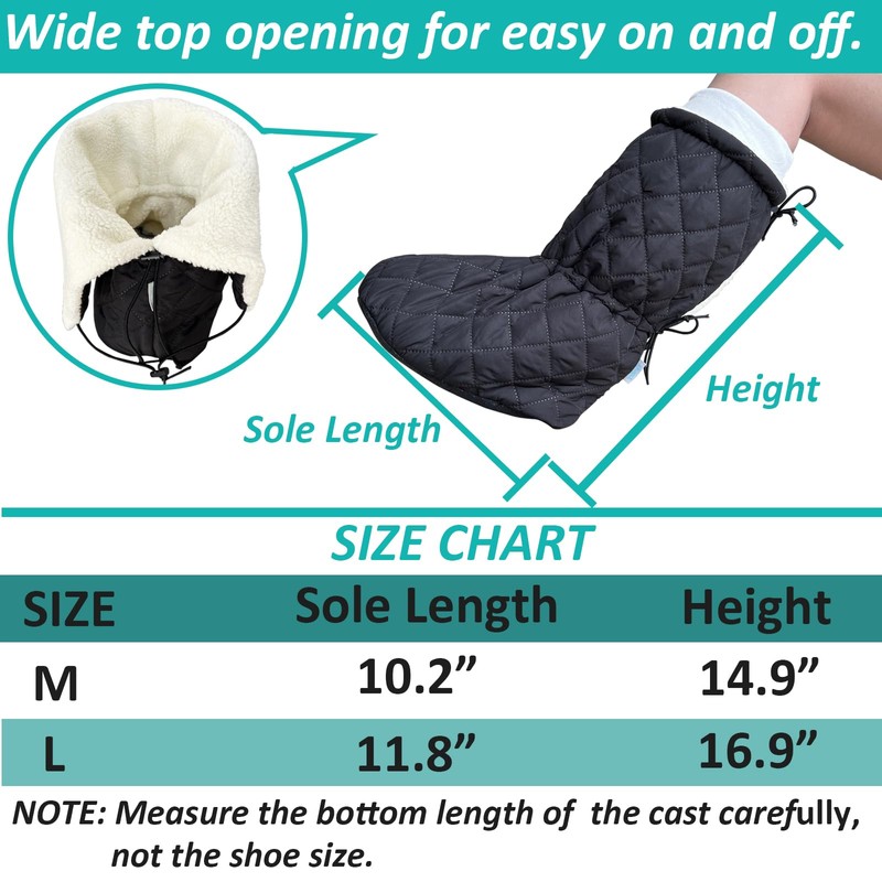 Yarifxy Leg Cast Cover - Windproof Cast Toe Sock -